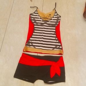 Sexy pirate 2 piece pajama set